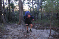Tony struggling up to Freycinet/Graham Saddle